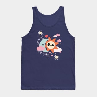 Moon and Sun Cute Design Tank Top